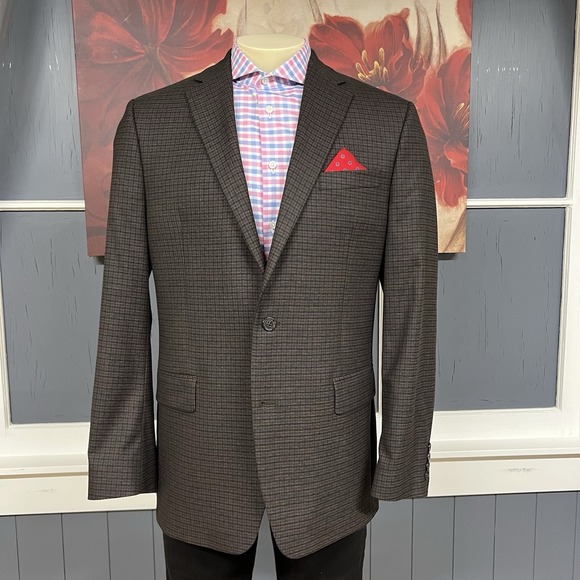 Lauren Ralph Lauren Blazer Sport Jacket Mens 42L Long Polyester Blend‎ Stretch - Picture 2 of 11